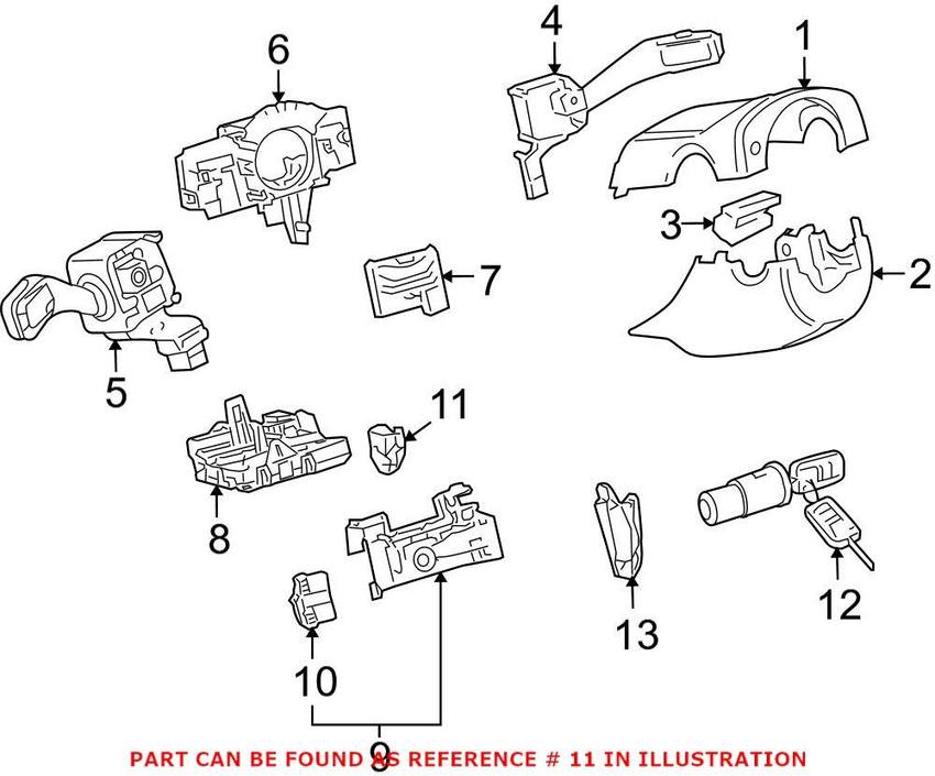 VW Steering Column Lock 1K0953527D